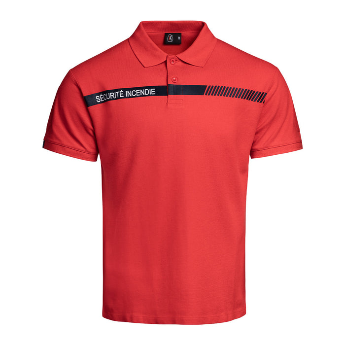 Polo SÉCU-ONE Sécurité Incendie rouge - Ref 01.052301
