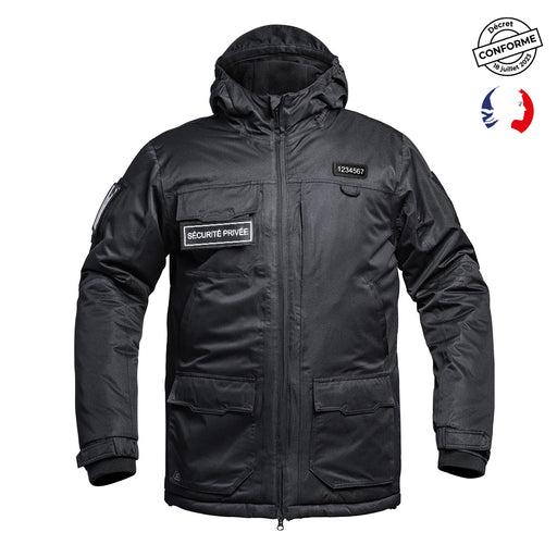 Parka Hardshell SÉCU-ONE WF 150 flap Sécurité Privée Noir - Ref 01.203050