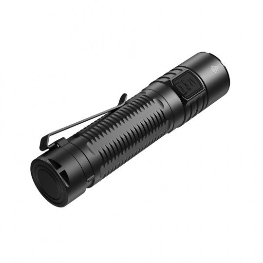 Lampe Tactique Compacte Militaire Rechargeable Vu de Derriere