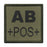 Patch Groupe Sanguin AB+ Brodé Vert Olive