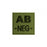 Patch Groupe Sanguin Brodé AB- vert olive