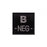 Patch Groupe Sanguin Brodé B- noir