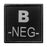Patch groupe sanguin B- brodé noir