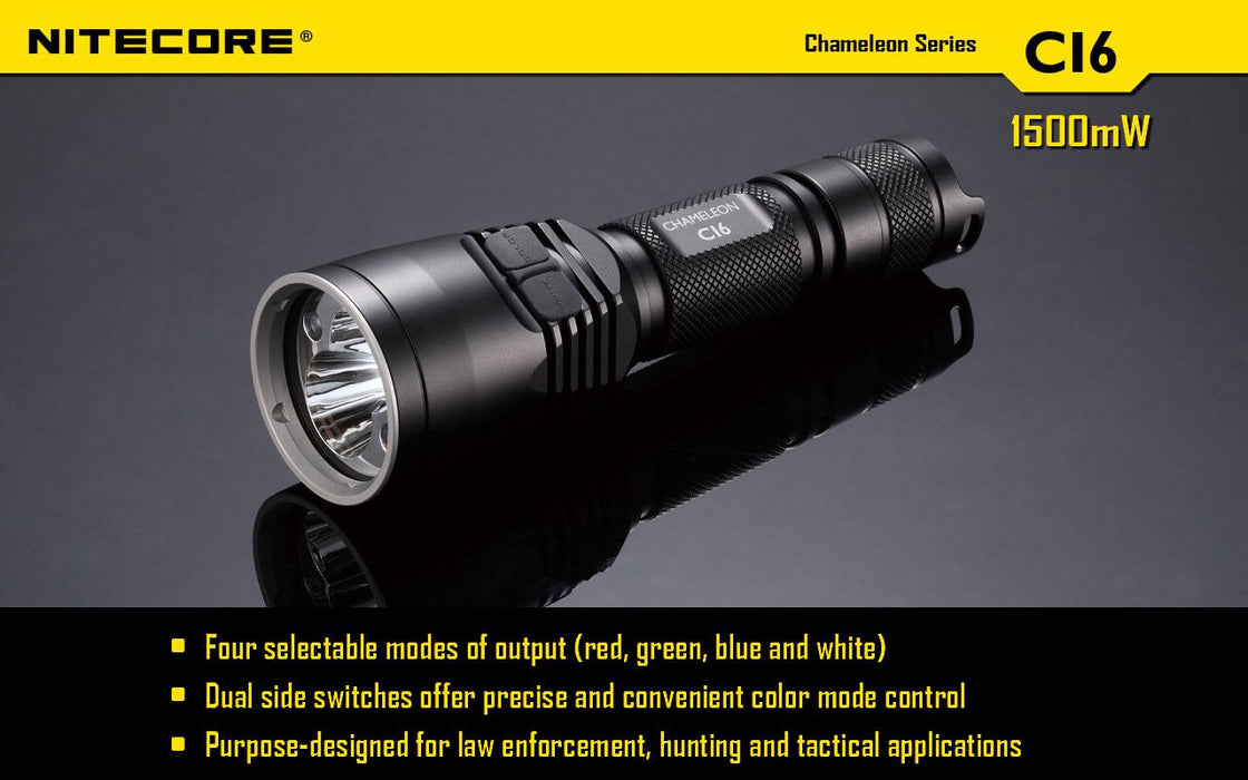 photo d'explication des performances de la Lampe Tactique Infrarouge