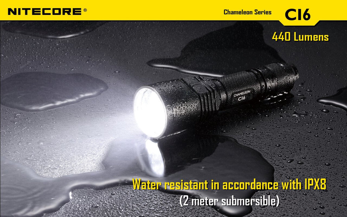 photo d'explication des performances de la Lampe Tactique Infrarouge