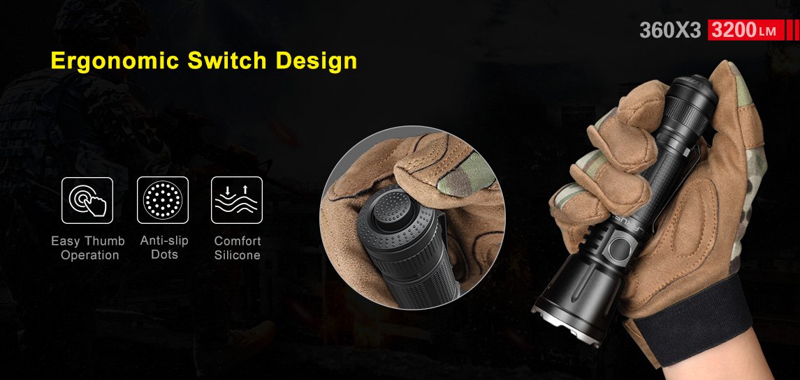 photo explicative de la Lampe Tactique Klarus