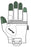 Gants Coqués Militaire vu de la paume