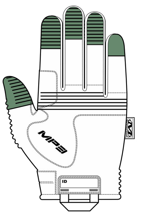 Gants Coqués Militaire vu de la paume