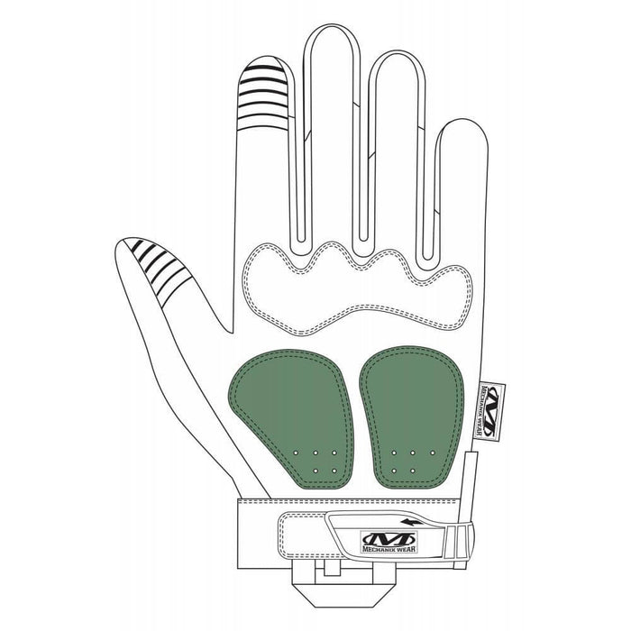 Gants Tactiques Militaire vu de paume de la main