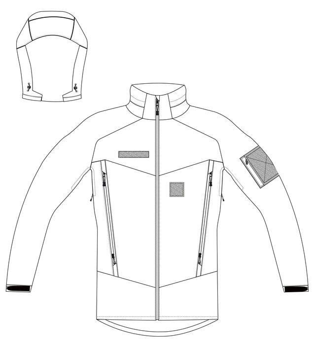 croquis de la Veste Softshell Militaire