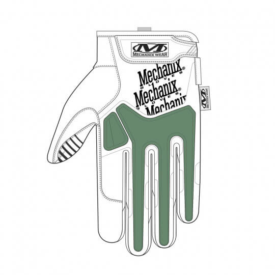 Gants Camouflage vu du dessus