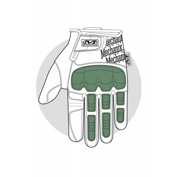Gants Mechanix Breacher vu du dessus