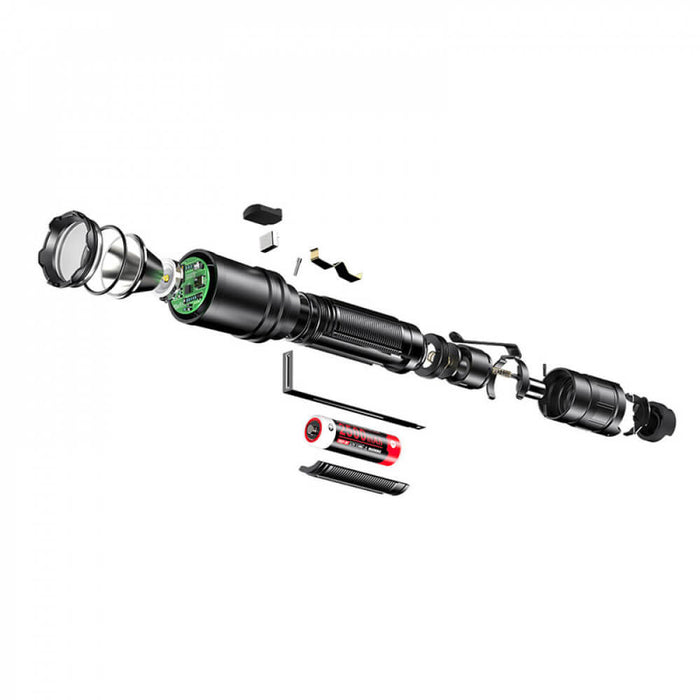 Lampe Tactique Rechargeable démonté