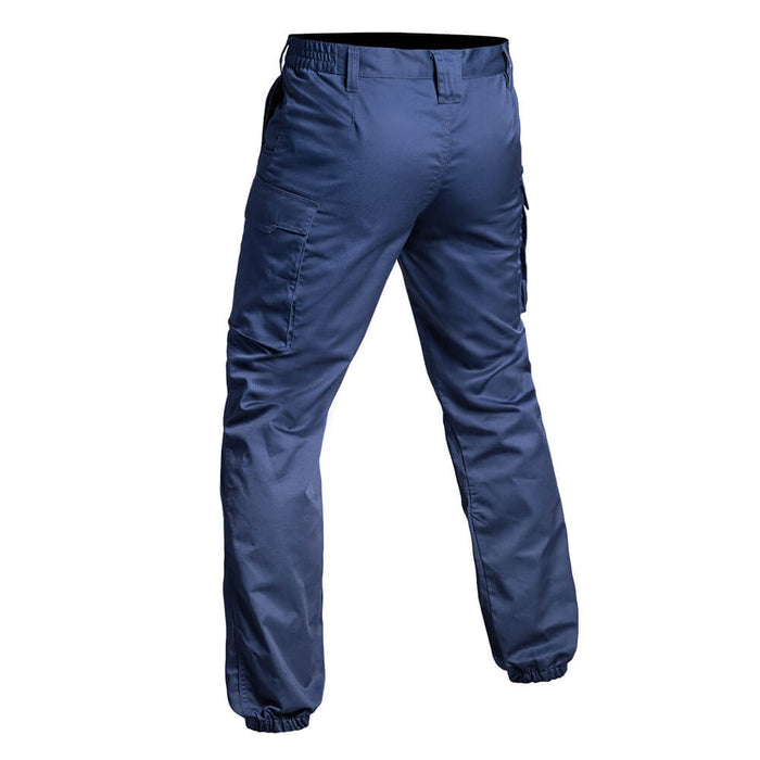 Pantalon Tactique Bleu vu de côté et de derrière