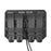 Porte Chargeur Double Noir sans chargeur vu de dos