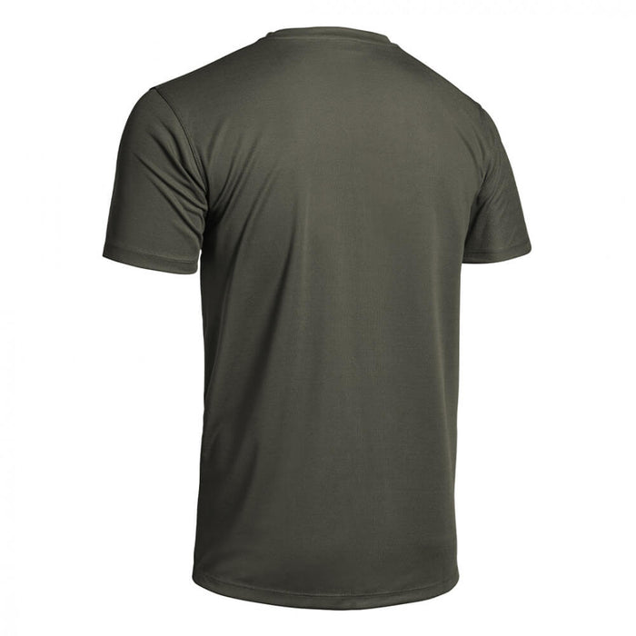 T-Shirt Militaire Kaki vu de côté et de dos