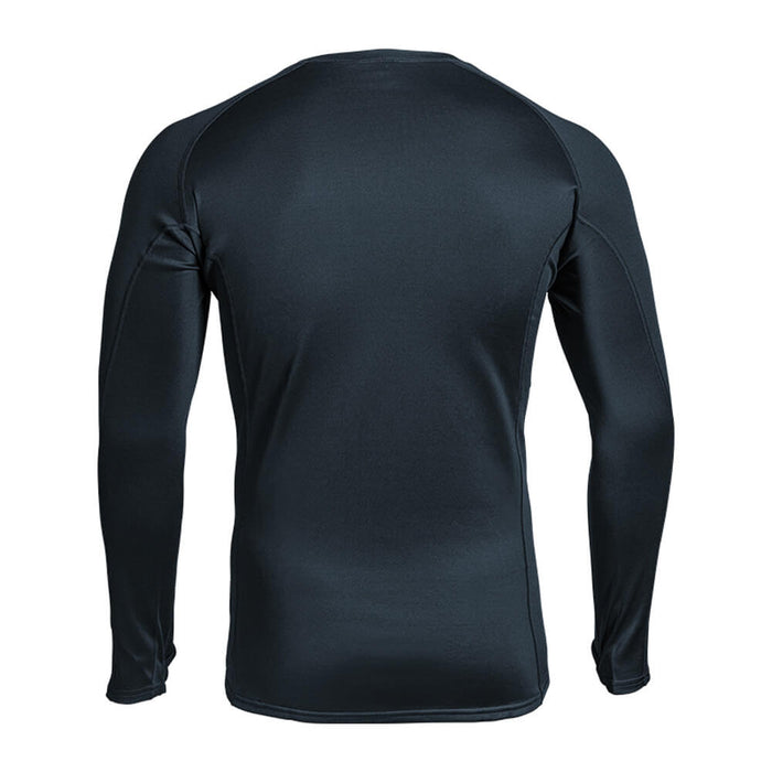 T Shirt Militaire Manche Longue Bleu vu de dos