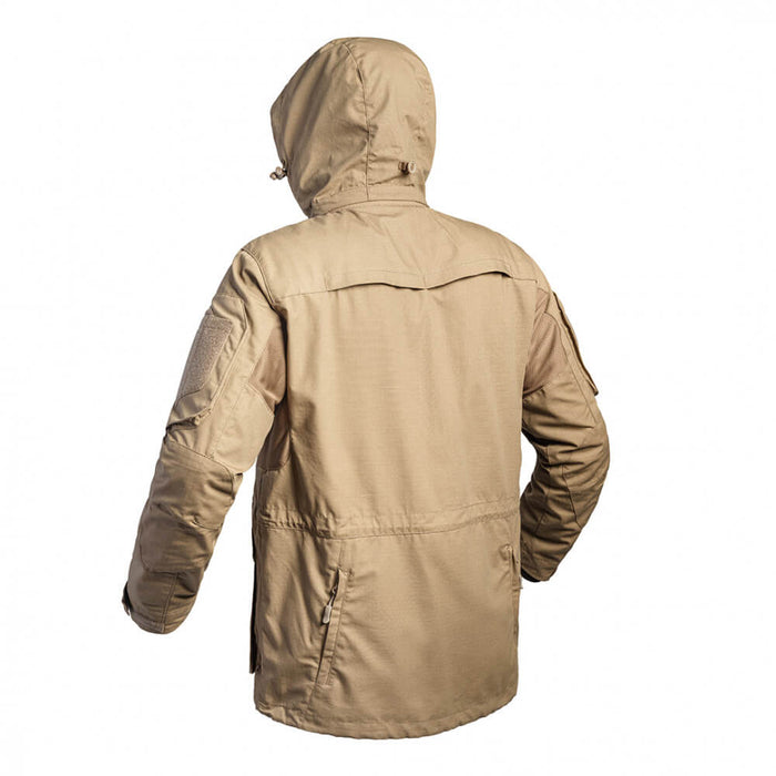Veste Militaire Sable vu de dos et de côté