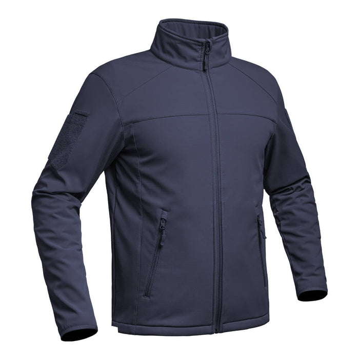 Veste Softshell Militaire Bleu Marine vu de côté